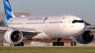 BRILLIANT Garuda INDONESIA A330 Neo Take off amp Landing  A330 Neo  Melbourne Airport Plane Spotting [upl. by Selle720]