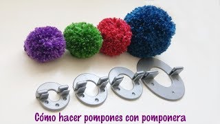 Cómo hacer pompones de lana con pomponera [upl. by Ede]