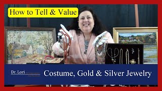 How to Tell and Value Costume Gold amp Silver Jewelry when Thrifting by Dr Lori [upl. by Descombes430]