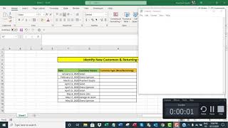 Identify New Customers amp Returning Customers in Excel [upl. by Anders]