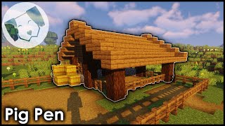 Minecraft Pig Animal Pen Tutorial [upl. by Lesser46]