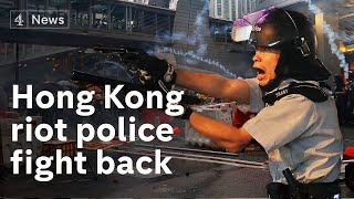 Hong Kong Police fire live round for first time as violence intensifies [upl. by Avera467]