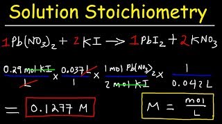 Solution Stoichiometry  Finding Molarity Mass amp Volume [upl. by Salohcin]