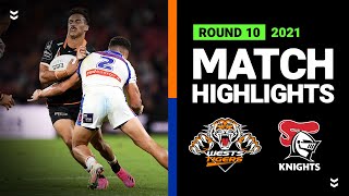 Wests Tigers v Knights Match Highlights  Round 10 2021  Telstra Premiership  NRL [upl. by Oivlis361]