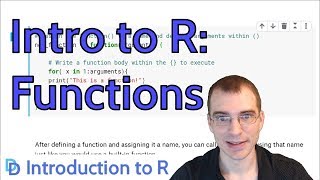 Introduction to R Functions [upl. by Nemrac]