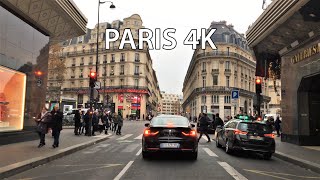 Paris 4K  Classic Paris Streets  Driving Downtown [upl. by Burbank]