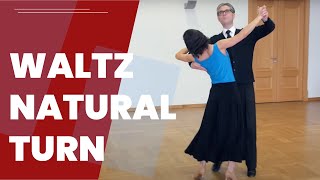 Natural Turn  Waltz dance Lesson International Style [upl. by Felipa]