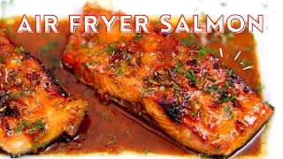 The Easiest Air Fryer Honey Glazed Salmon Recipe [upl. by Wills]