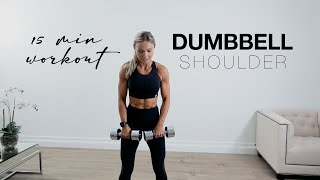 15 Minute SHOULDER WORKOUT at Home or the Gym with Dumbbells [upl. by Gney]