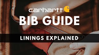 Carhartt Bib Linings Explained [upl. by Kaczer187]