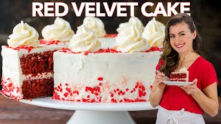 RED VELVET CAKE RECIPE with Cream Cheese Frosting [upl. by Tyrus]