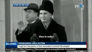 Filmul zilei de 22 decembrie 1989  Ceauşescu fugea cu elicopterul de pe acoperişul CC [upl. by Chernow41]