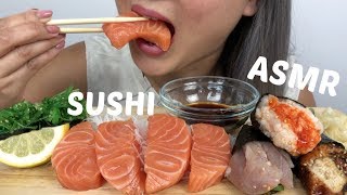 ASMR  SUSHI Cone amp Salmon Sashimi Eating Sounds  NE Lets Eat [upl. by Konstanze]