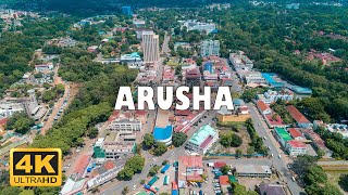 Arusha city Tanzania 🇹🇿  4K Drone Footage [upl. by Atibat]