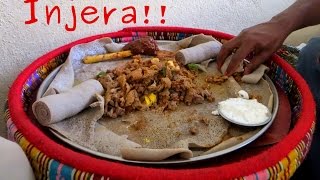 How to eat typical Ethiopian food Injera [upl. by Pedrotti]