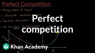 Perfect competition  Microeconomics  Khan Academy [upl. by Oregolac]