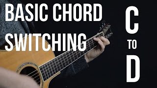 Chord Switching Practice  C to D [upl. by Pulchi]