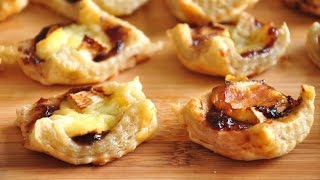 Brie and Jam Puff Pastry Appetizers  QUICK  RecipesAreSimple [upl. by Yenoh646]