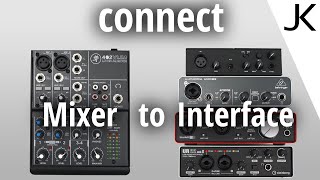 Setup Guide  how to connect a Mixer to an Audio Interface for audio recording [upl. by Warde]