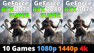 RTX 2070 Super vs RTX 2080 Super vs RTX 3070  Test in 10 Games 1080p 1440p and 4k [upl. by Terence483]