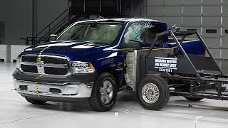 2016 Ram 1500 crew cab side IIHS crash test [upl. by Hauger]