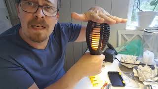 Solar Flame torch light battery change [upl. by Ydeh]