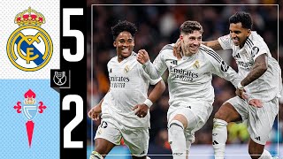 HIGHLIGHTS  Real Madrid 52 Celta de Vigo  Copa del Rey 202425 [upl. by Seagraves76]