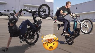 Riding with the WORLDS BEST MOPED STUNTERS [upl. by Yrok]