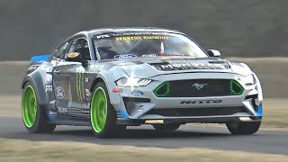 Vaughn Gittin Jrs 2018 Ford Mustang RTR MONSTER  900HP Roush Yates V8 9000rpm Sounds amp Show [upl. by Dnaltruoc]