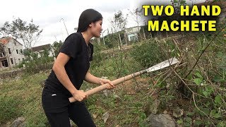 How Blacksmiths make Two Handed Machetes in Vietnam [upl. by Alletneuq]