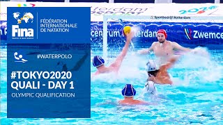 Mens Water Polo Olympic Qualification  Tokyo2020  Highlights  Day 1 [upl. by Coppinger541]