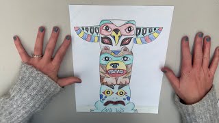 Totem Pole Drawing K2nd Nov 16th20th [upl. by Vaasta488]