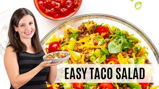 Healthy TACO SALAD RECIPE Easy In 20 Minutes [upl. by Dnomsad]