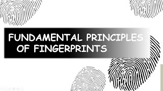 PERSONAL IDENTIFICATION FUNDAMENTAL PRINCIPLES OF FINGERPRINTSFRICTION SKIN RIDGE CHARACTERISTICS [upl. by Robillard]