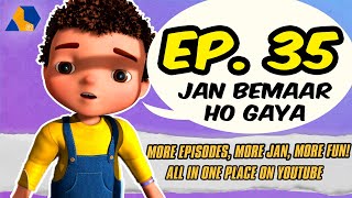 Jan Cartoon in Urdu  Jan Bemaar Ho Gaya  Official Cartoon Remastered  S01 E35 [upl. by Yngad]