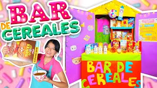 BAR DE CEREALES🥣🥛 Elige LA LECHE Y EL CEREAL ¡Agregale Todo Lo Que Quieras 🍓 🍧 🍪Conny Changarros [upl. by Idalina108]