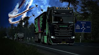 ETS2  Euro Truck Simulator 2 Realistic Driving With the Steering Wheel and Eye Tracker [upl. by Neelrac]