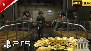 GTA V  Union Depository Bank Gold Robbery Mission  4K HDR 60 FPS  PS5  PART 28 [upl. by Braynard]