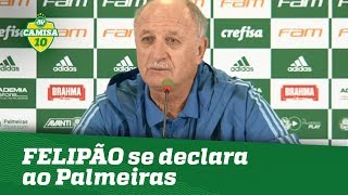 Lindo FELIPÃO se declara ao Palmeiras e EMOCIONA torcida [upl. by Alesi879]