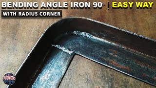 CUTTING AND BENDING ANGLE IRON WITH RADIUS CORNER [upl. by Kcirdle34]