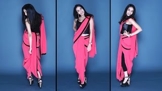 How To Wear A Dhoti Saree  Easy Method [upl. by Terces]