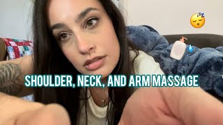 Fast Aggressive ASMR Shoulder Massage Lotion amp Rings [upl. by Anatollo]