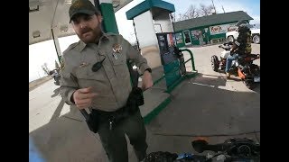 Bikers Take Off On COPS At The Gas Station  Bikes VS Cops 25 [upl. by Millian]