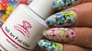 How to Apply Nail Art Foil The EASY WAY W Makartts Foil Gel amp Foils [upl. by Ybrek]