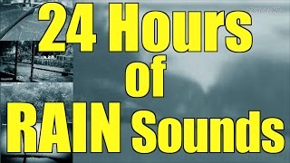 Heavy Pouring Rain and Thunder  24 Hours  quotRainquot quotRain Soundsquot quotSleep Soundsquot [upl. by Cyrie334]