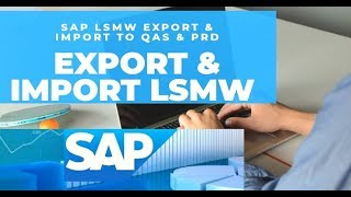 Export amp Import LSMW SAP Export Import LSMW [upl. by Kalinda908]