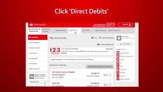 Santander Online Banking –Set up amend and cancel Direct Debits [upl. by Irret238]