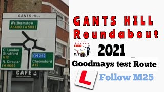 GANTS HILL Roundabout  Goodmays test center Route 2021 Goodmaystest [upl. by Tletski]