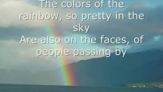 Somewhere Over the Rainbow by Israel Kamakawiwoole LYRICS [upl. by Evelc887]