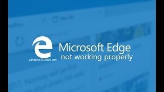 Fix Microsoft edge not working After Windows 10 update [upl. by Rawdin]